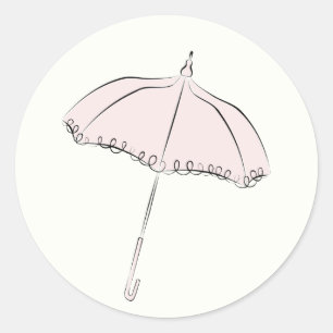 Adesivo Parasol cor-de-rosa