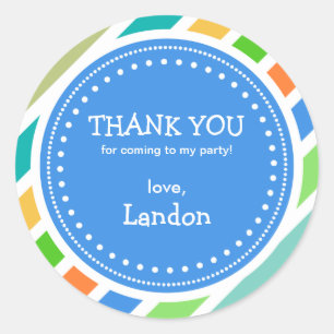 Adesivo Parceiro Horário Aniversário Obrigado Favor Sticke