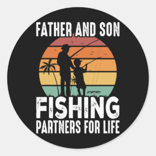Adesivo Parceiros De Pesca De Pais E De Filho Vintage
