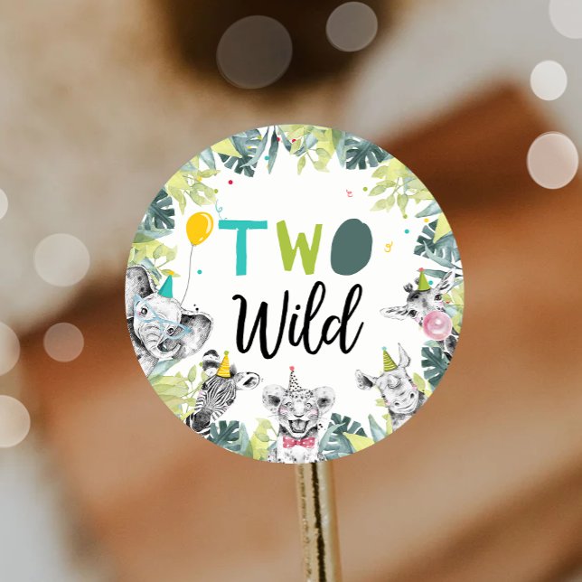 Adesivo Parceiros Safari Boy Dois Segundo Aniversário Selv (Criador carregado)