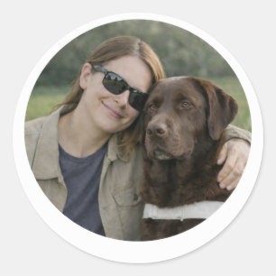 Adesivo Parceria de Cão-Guia Labrador Chocolate – Mulher