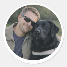 Adesivo Parceria de Cão-Guia Labrador Preto –