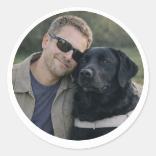 Adesivo Parceria de Cão-Guia Labrador Preto –