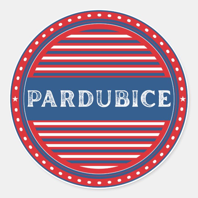 Adesivo Pardubice City Pride Emblem – Czech Identity (Frente)