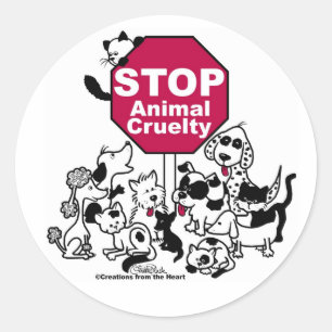 Adesivo Pare a crueldade animal