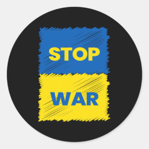 Adesivo Pare a Guerra - Salve a Ucrânia - Pare a Guerra na