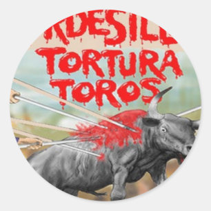 Adesivo Pare a luta de Bull!