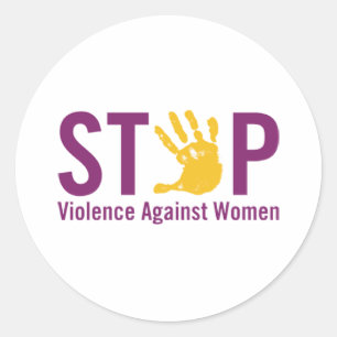 Adesivo Pare a violência contra mulheres