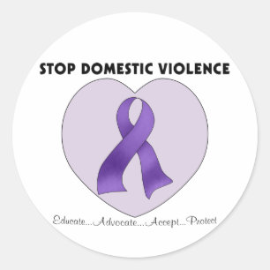 Adesivo Pare a violência doméstica