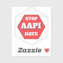 Pare com o Ódio AAPI Retangular