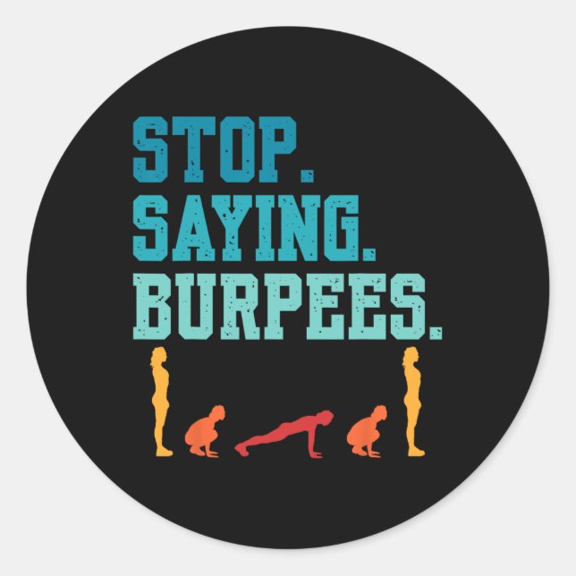 Adesivo Pare De Dizer Burpees Exercem Piada De Aranha (Frente)