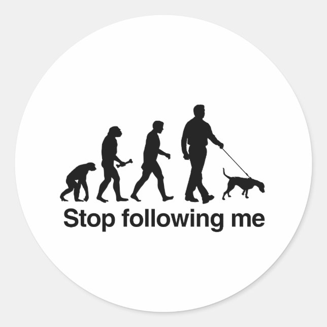 Adesivo Pare de me seguir - (Frente)