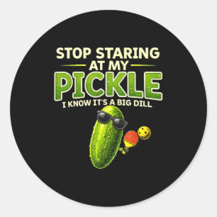 Adesivo Pare de olhar para o meu pepino grande dill frase