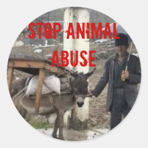 Adesivo Pare o abuso animal