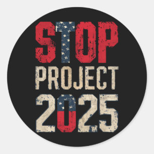 Adesivo Pare o Projeto 2025 Trump Biden Vintage