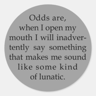 Adesivo Parece Um Lunático