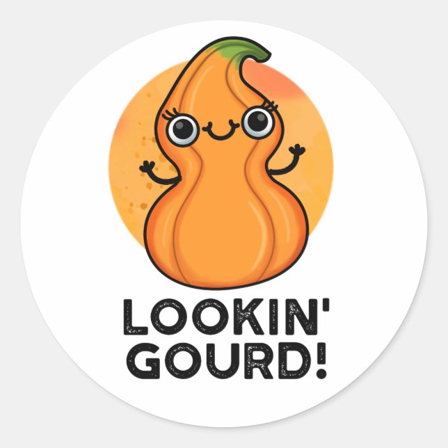 Adesivo Parecendo Gourd Engraçado Veggie Pun (Frente)
