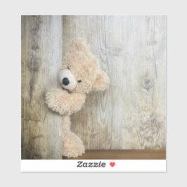 Adesivo Parede de Madeira Rústica De Urso Bastante Enchido