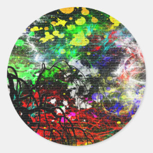 Adesivo Parede do tijolo do grafite