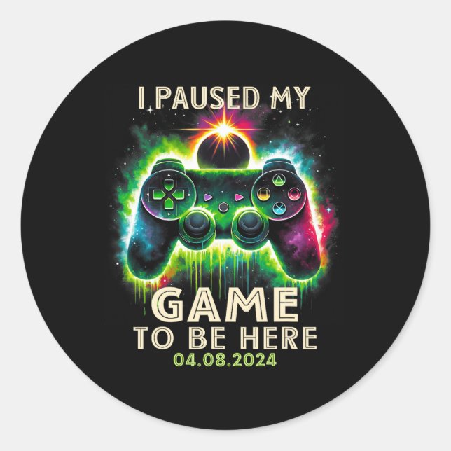 Adesivo Parei Meu Jogo Para Estar Aqui O Eclipse Solar Tot (Frente)