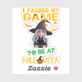 Adesivo Parei Meu Jogo Para Estar No Dia Das Bruxas