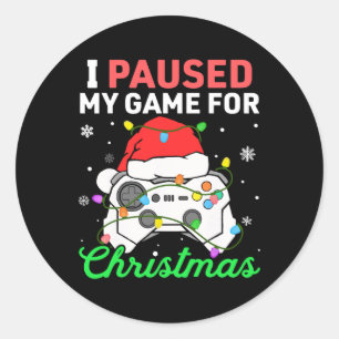 Adesivo Parei Meu Jogo Para Os Jovens De Natal Jogando C