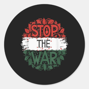 Adesivo Parem com a guerra, a guerra, a Palestina livre, a