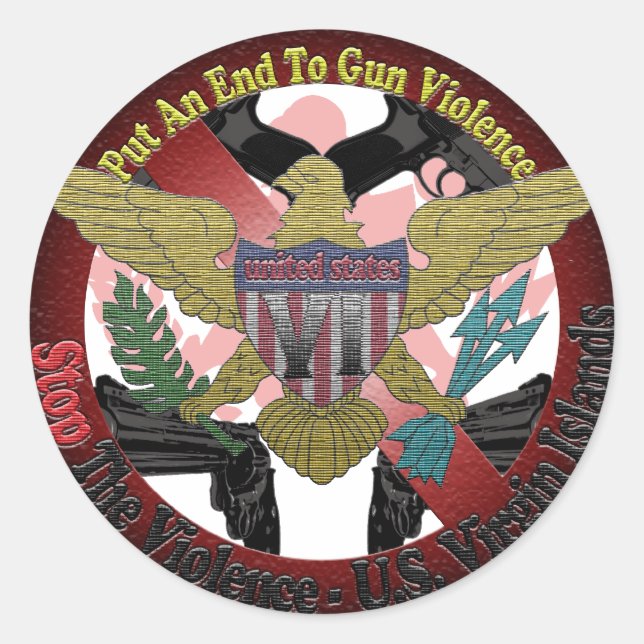 Adesivo Parem com a violência (Frente)