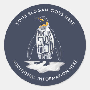 Adesivo Parem com o aquecimento global Salvem os animais d