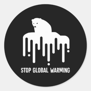 Adesivo Parem De Aquecer As Alterações Climáticas Urso Pol