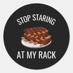 Adesivo Parem De Olhar Para O Meu Rack Engraçado De Rack,