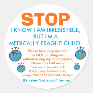 Adesivo Parem e pensem: Crianças-Stickers Medicamente Frág