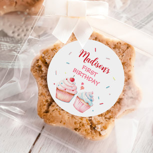 Adesivo Parente de decoração de cupcake, Festa Fora Fora F