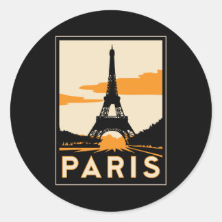 Adesivo paris art deco retro poster de viagens