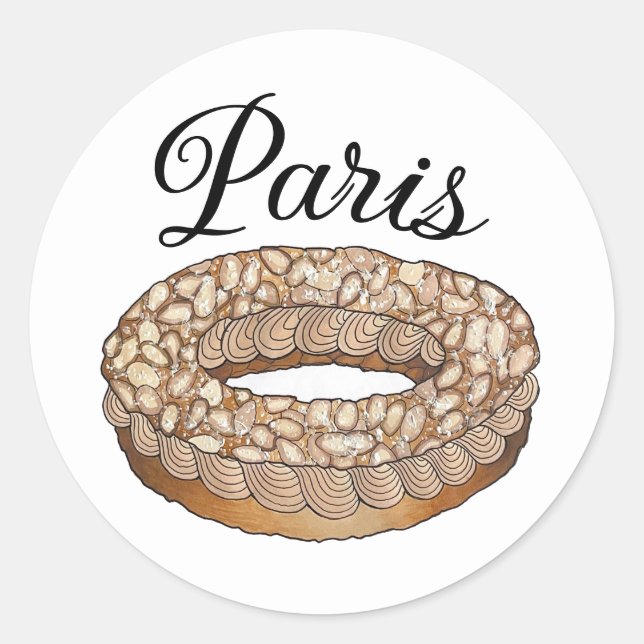 Adesivo Paris Brest Choux Paossserie French Patisserie Fra (Frente)