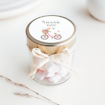 Paris Café Boulangerie Bicicleta Rosa Watercolor