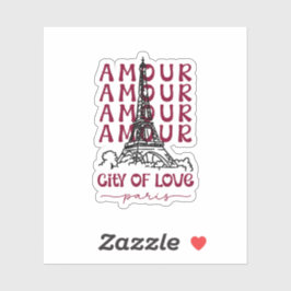 Adesivo Paris Cidade do Amor – Torre Eiffel Lembrança de V