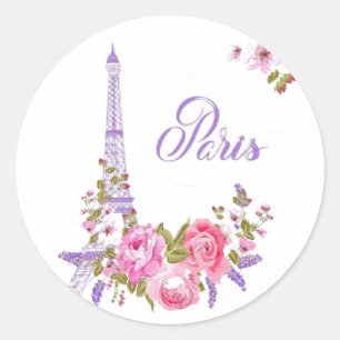 Adesivo Paris em Flor À Meia-Noite em Paris Floral Paris R