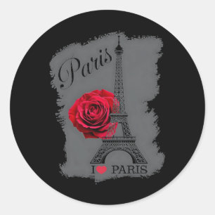 Adesivo Paris França Eiffel Torre Rosa Dia de os namorados