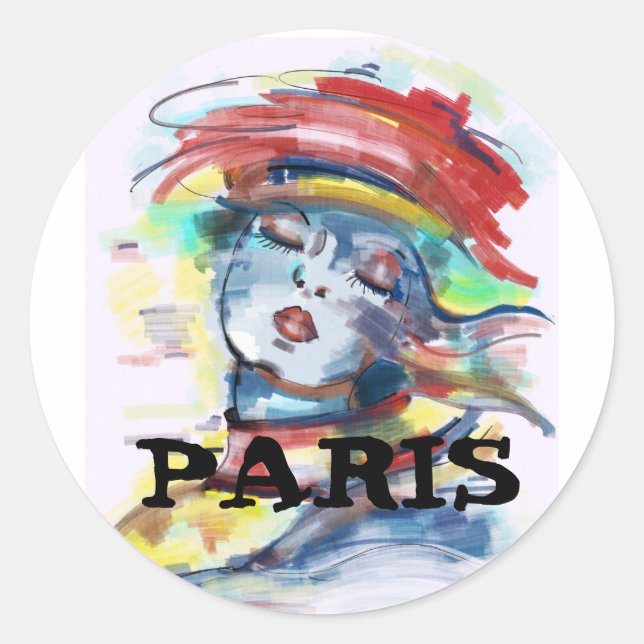 Adesivo Paris France Woman Sticker (Frente)