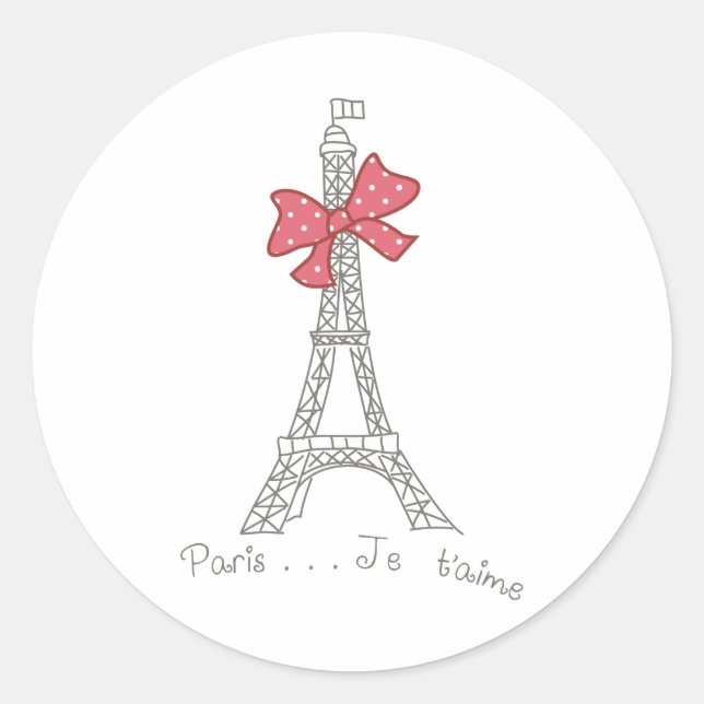Adesivo Paris... Je t'aime (Frente)