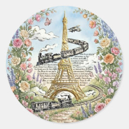 Adesivo Paris Romântica, Torre Eiffel, Arte Francesa