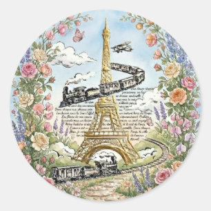 Adesivo Paris Romântica, Torre Eiffel, Arte Francesa
