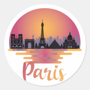 Adesivo Paris Skyline - França Viagem