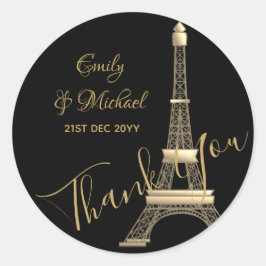 Adesivo Paris Stickers - Chic Dourado preto