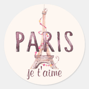 Adesivo Paris/torre Eiffel Je T'Aime "eu te amo "