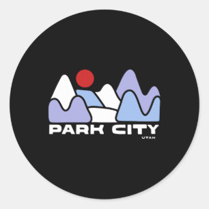 Adesivo Park City Utah Mountain Hiking Skiking Winter Spor