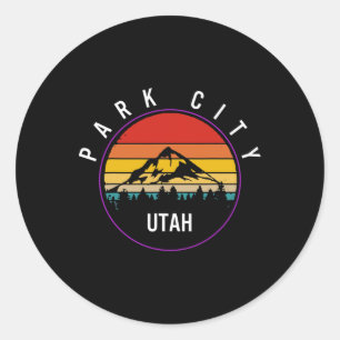 Adesivo Park City Utah Vintage Souvenir Skier Snowboard