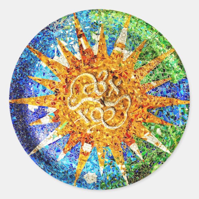 Adesivo Park Guell mosaico Sticker (Frente)