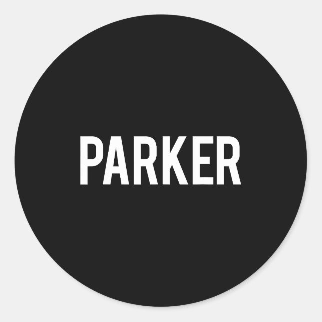 Adesivo Parker - Cool New Funny Name Fan Gift Tee  (Frente)